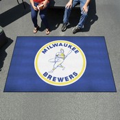 Milwaukee Brewers Ulti-Mat Rug - 5ft. x 8ft. - Retro Collection, 37265