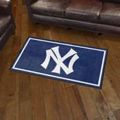 New York Yankees Plush Area Rug - Retro Collection, AGS-37278