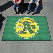 Oakland Athletics Ulti-Mat Rug - 5ft. x 8ft. - Retro Collection, AGS-37289