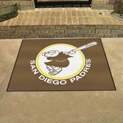 San Diego Padres All-Star Rug - 34 in. x 42.5 in. - Retro Collection, 37317