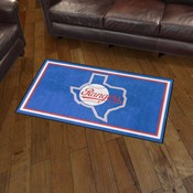 Texas Rangers Plush Area Rug - Retro Collection - Retro Texas Rangers State Logo, AGS-37362