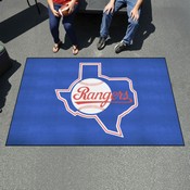 Texas Rangers Ulti-Mat Rug - 5ft. x 8ft. - Retro Collection, AGS-37367