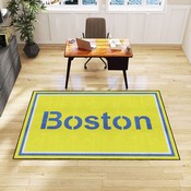 Boston Red Sox Plush Area Rug Yellow, AGS-37472