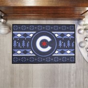 Chicago Cubs Holiday Sweater Starter Mat Accent Rug - 19in. x 30in., 37503