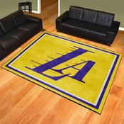 Los Angeles Lakers 8ft. x 10 ft. Plush Area Rug - Wordmark and Basketball Primary Logo, 38058