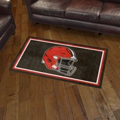 Cleveland Browns Plush Area Rug - Brown, AGS-38250