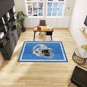 Detroit Lions Plush Area Rug - Blue, AGS-38262