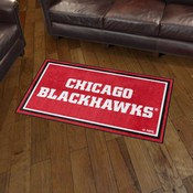 Chicago Blackhawks 3ft. x 5ft. Plush Area Rug, 38537