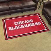 Chicago Blackhawks Plush Area Rug Red, AGS-38538