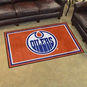 Edmonton Oilers Plush Area Rug Orange, AGS-38578