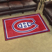 Montreal Canadiens Plush Area Rug Red, AGS-38610