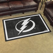 Tampa Bay Lightning Plush Area Rug Black, AGS-38690