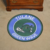 Tulane Green Wave Roundel Rug - 27in. Diameter, 38778