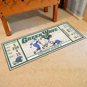 Tulane Green Wave Ticket Runner Rug - 30in. x 72in., 38779