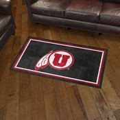 Utah Utes Plush Area Rug U Feather Alternate Logo, AGS-38830