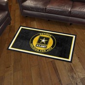 U.S. Army Plush Area Rug Army Retired Logo Black, AGS-39040