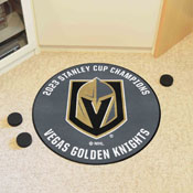 Vegas Golden Knights 2023 Stanley Cup Champions Hockey Puck Rug - 27in. Diameter, 39472