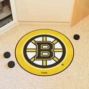 Boston Bruins Hockey Puck Rug - 27in. Diameter - Bruins Primary Logo 6x, 40216