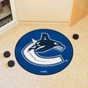 Vancouver Canucks Hockey Puck Rug - 27in. Diameter - C Whale Primary Logo, 40240