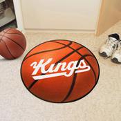 Sacramento Kings Basketball Rug - 27in. Diameter - Kings Crown Primary Logo - Black, 40794