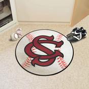 South Carolina Gamecocks Baseball Rug - 27in. Diameter - C with Gamecock Primary Logo - Orange, 40915