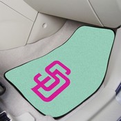San Diego Padres Front Carpet Car Mat Set - 2 Pieces, 40999