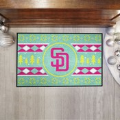San Diego Padres Holiday Sweater Starter Mat Accent Rug - 19in. x 30in., 41001