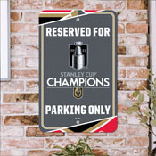 Vegas Golden Knights 2023 Stanley Cup Champions Team Color Reserved Parking Sign Dcor 18in. X 11.5in. Lightweight, 41052