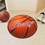 Chicago Bulls Basketball Rug - 27in. Diameter - Bull Head Primary Logo - Black, 41365