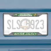 Boston Celtics 2024 Champions Chrome Metal License Plate Frame, 6.25in x 12.25in, 44444