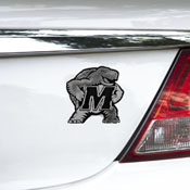 University of Maryland Molded Chrome Emblem 3.25 x 3.25 - "M & Turtle" Logo, 60352
