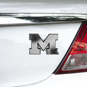 University of Michigan Molded Chrome Emblem 3.25 x 3.25 - 