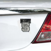 NC State Wolfpack Molded Chrome Plastic Emblem, 60364