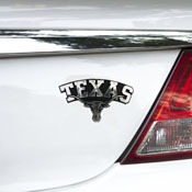 Texas Longhorns Molded Chrome Plastic Emblem, Logo with Wordmark, 60376