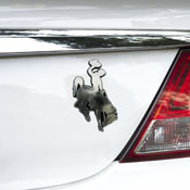 Wyoming Cowboys Molded Chrome Plastic Emblem, 60390
