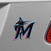 Miami Marlins Heavy Duty Aluminum Embossed Color Emblem, 60405