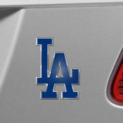 MLB - Los Angeles Dodgers Embossed Color Emblem 3.25 x 3.25 - 