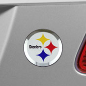 NFL - Pittsburgh Steelers Embossed Color Emblem 3.25 x 3.25 - "Steelers" Logo, 60468