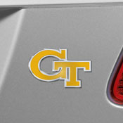 Georgia Tech Yellow Jackets Heavy Duty Aluminum Embossed Color Emblem, 60524
