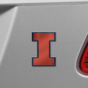 Illinois Illini Heavy Duty Aluminum Embossed Color Emblem, 60526