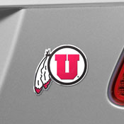 Utah Utes Heavy Duty Aluminum Embossed Color Emblem, 60567