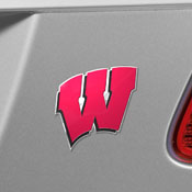 Wisconsin Badgers Heavy Duty Aluminum Embossed Color Emblem, 60574