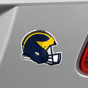 University of Michigan Embossed Helmet Emblem 3.25 x 3.25 - 