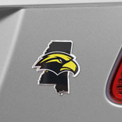 University of Southern Mississippi Embossed State Emblem 3.25 x 3.25 - 