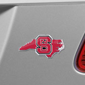 North Carolina State University Embossed State Emblem 3.25 x 3.25 - 