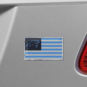 NFL - Carolina Panthers Embossed State Flag Emblem 2" x 3.5" - Primary Team Logo on State Flag Design, 60914