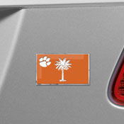 Clemson Tigers State Flag Aluminum Embossed Emblem, 60924