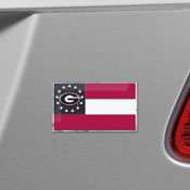 Georgia Bulldogs State Flag Aluminum Embossed Emblem, 60927