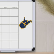 West Virginia Mountaineers Team State Shape Decal Sticker, 61361