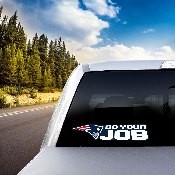 New England Patriots 2 Piece Team Slogan Decal Sticker Set, 
